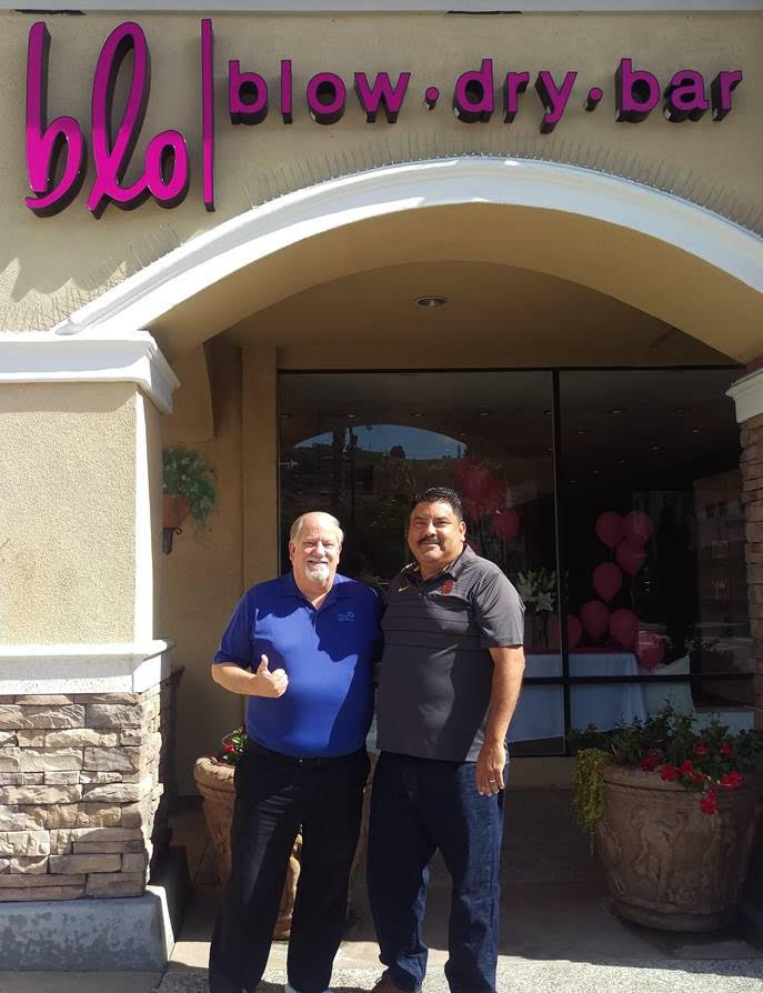 Craig Wells and the new franchise owner of Blo | Blow - Dry - Bar